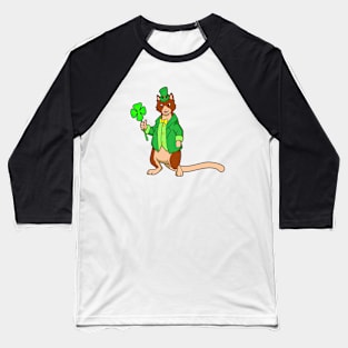 Tree Kangaroo Leprechaun - St Patricks Kangaroo Baseball T-Shirt